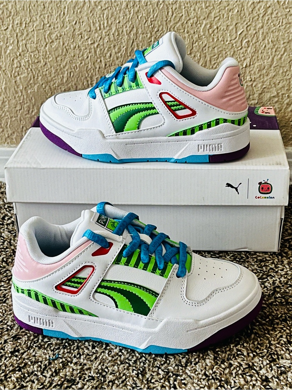 Puma X Cocomelon Slipstream AC Sneakers Kids Little Boy Size 2.5C